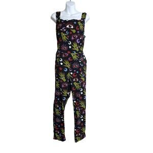 Nooworks Overalls in Witchy Ways Sleeveless Jumpsuit Overalls Size Large